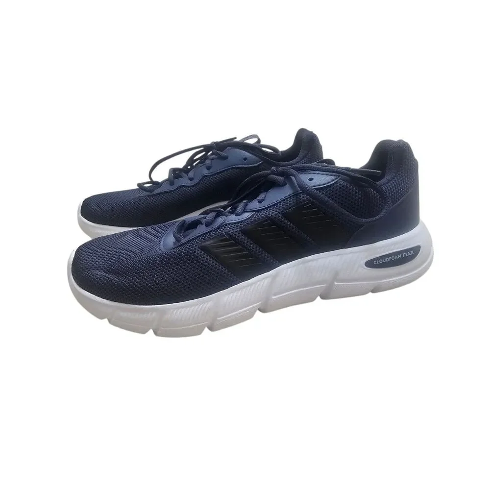 Adidas Men's Cloudfoam Flex Laces Sneakers Navy 8.5